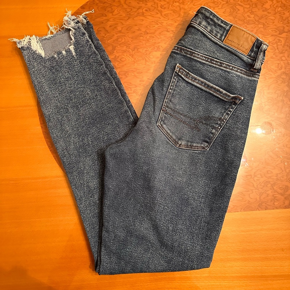 American Eagle highest rise mom jean